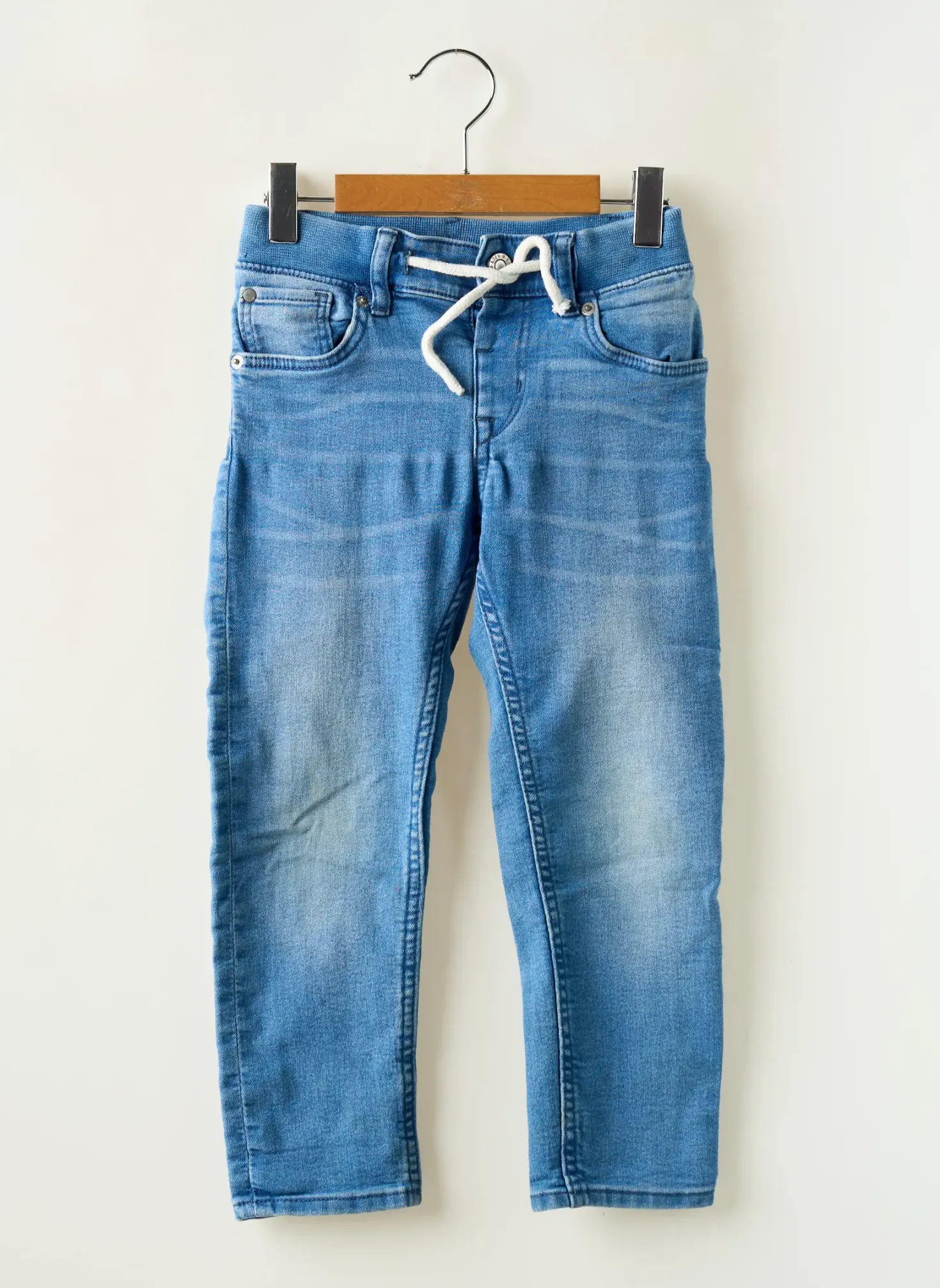 Jeans Coupe Slim Sans Marque Bleu