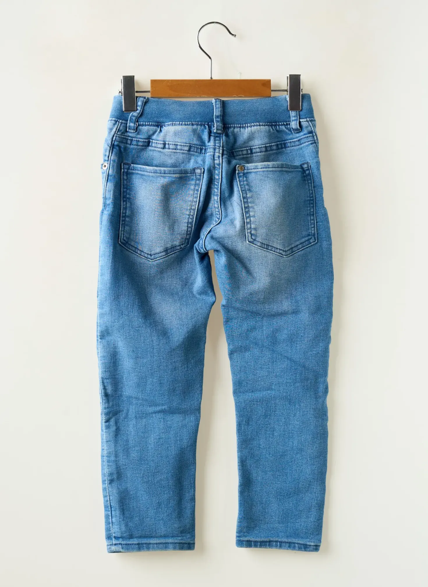 Jeans Coupe Slim Sans Marque Bleu
