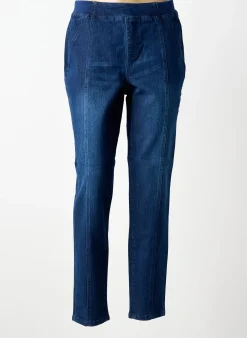 Jeans Coupe Slim Sheego Bleu Taille Normale