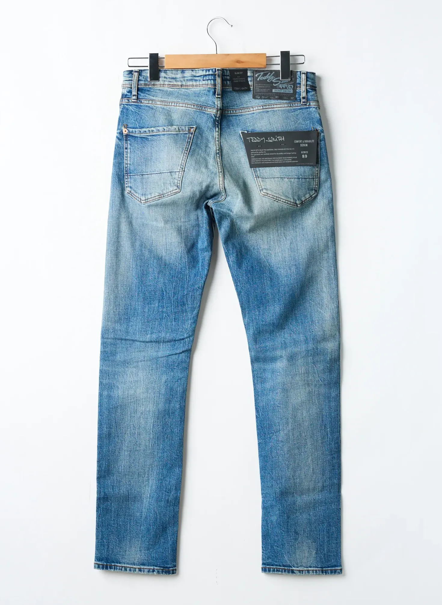Jeans Coupe Slim Teddy Smith Bleu Taille Normale