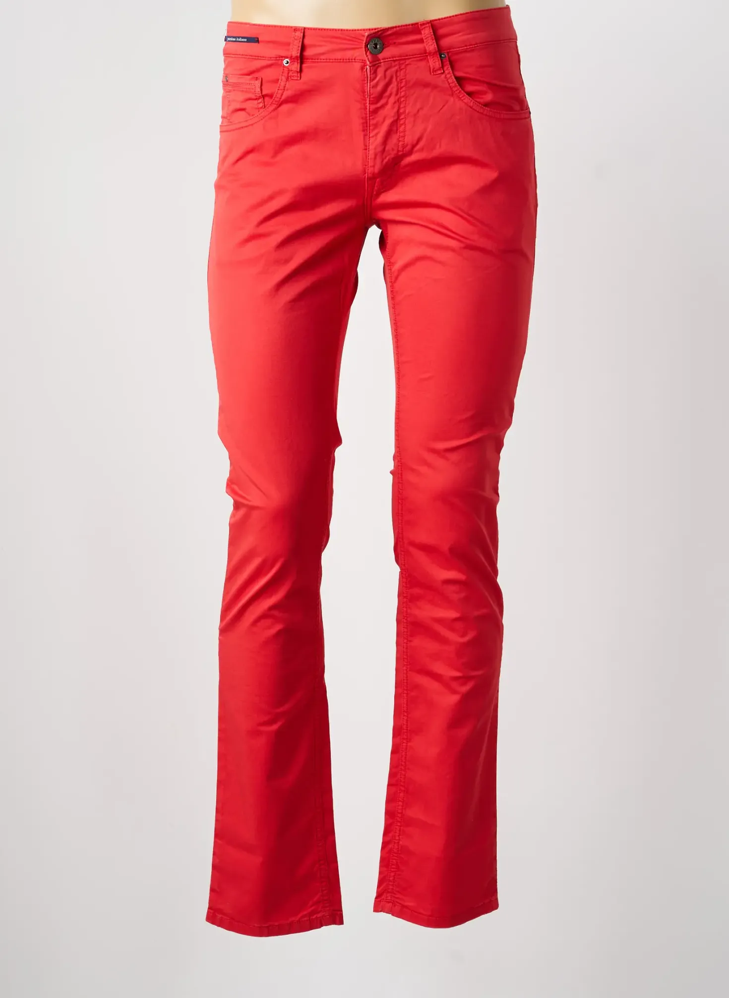 Jeans Coupe Slim Teleria Zed Rouge Taille Normale