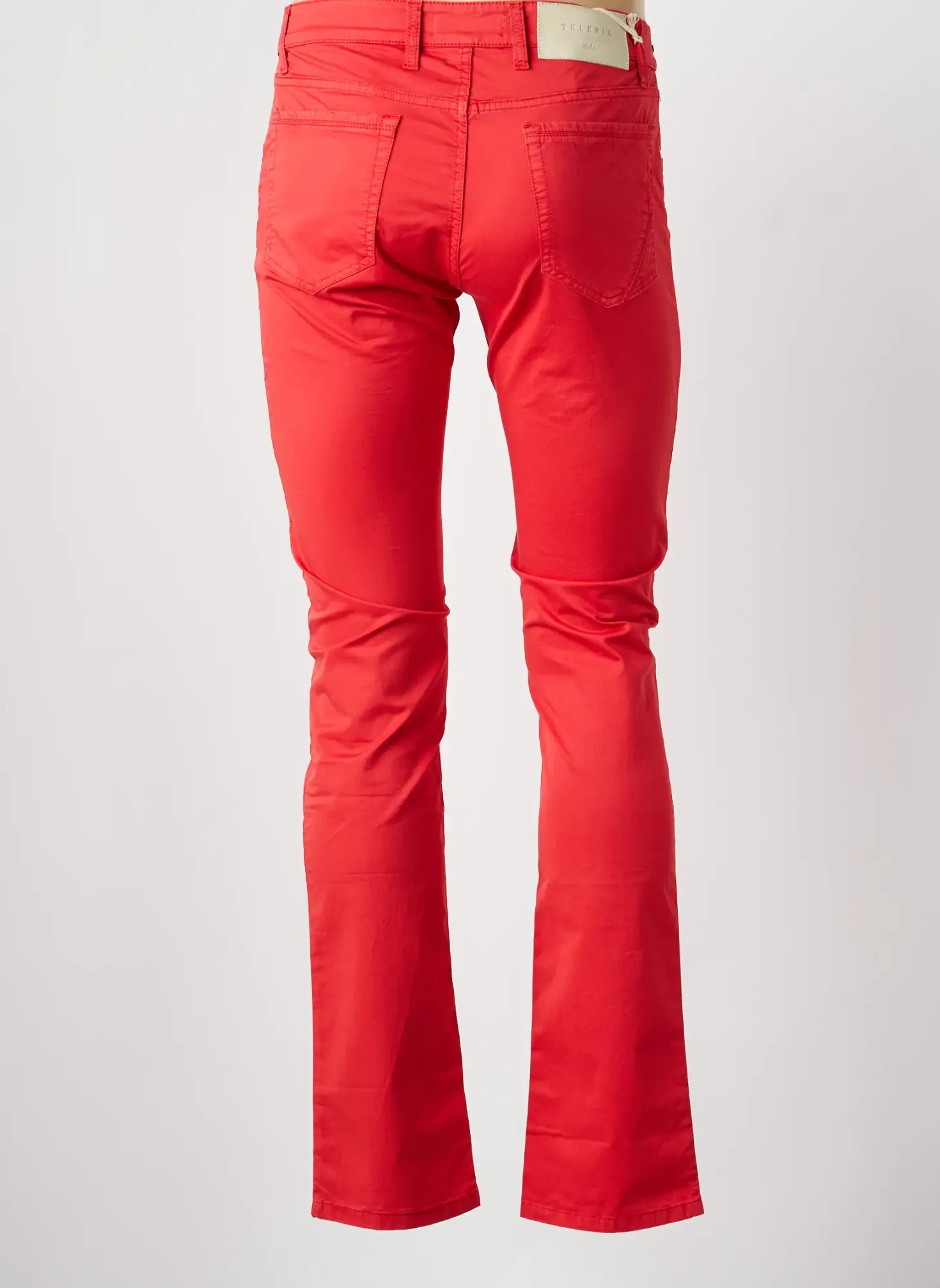 Jeans Coupe Slim Teleria Zed Rouge Taille Normale
