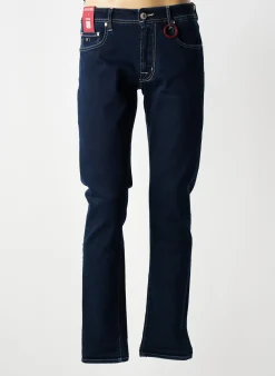 Jeans Coupe Slim Trac Bleu Fonce Taille Normale