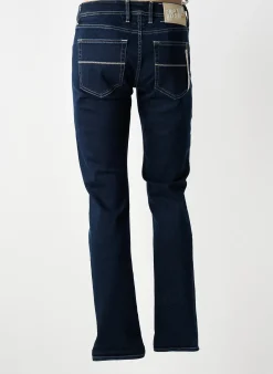 Jeans Coupe Slim Trac Bleu Fonce Taille Normale
