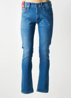 Jeans Coupe Slim Tramarossa Bleu Taille Normale