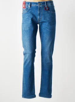 Jeans Coupe Slim Tramarossa Bleu Taille Normale