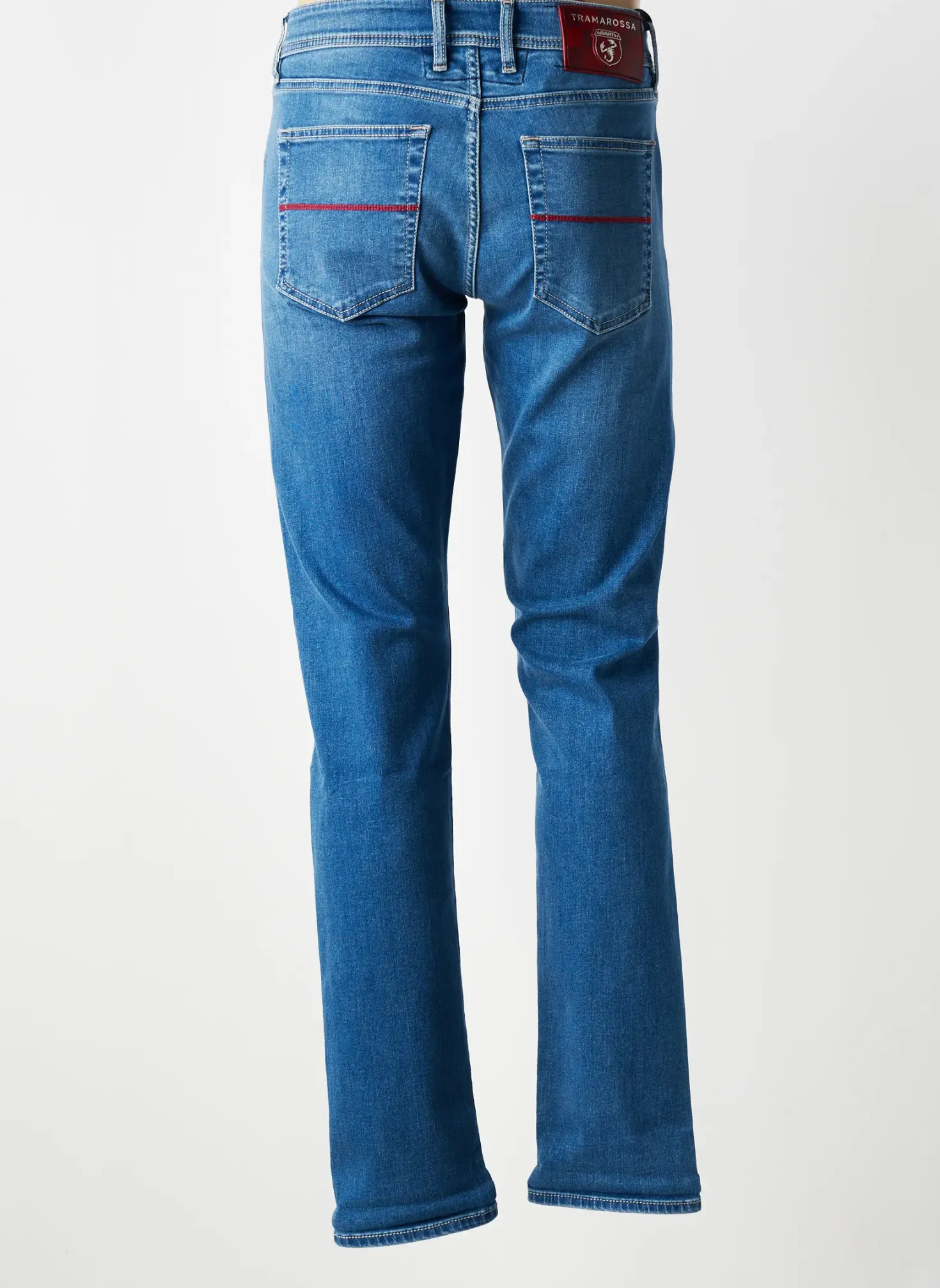 Jeans Coupe Slim Tramarossa Bleu Taille Normale