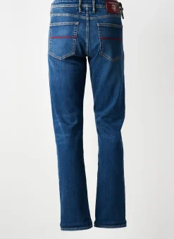Jeans Coupe Slim Tramarossa Bleu Taille Normale