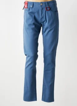 Jeans Coupe Slim Tramarossa Bleu Taille Normale