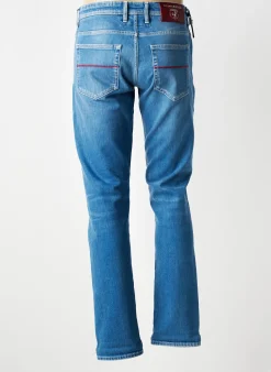 Jeans Coupe Slim Tramarossa Bleu Taille Normale