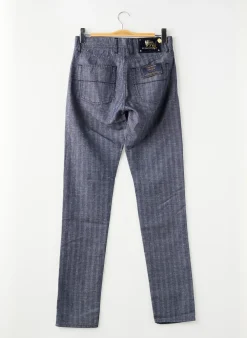 Jeans Coupe Slim Tramarossa Bleu Taille Normale