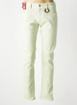 Jeans Coupe Slim Tramarossa Vert Taille Normale