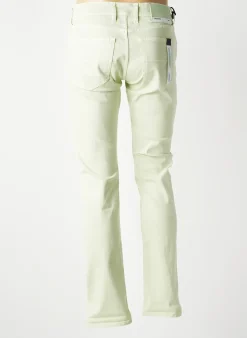 Jeans Coupe Slim Tramarossa Vert Taille Normale