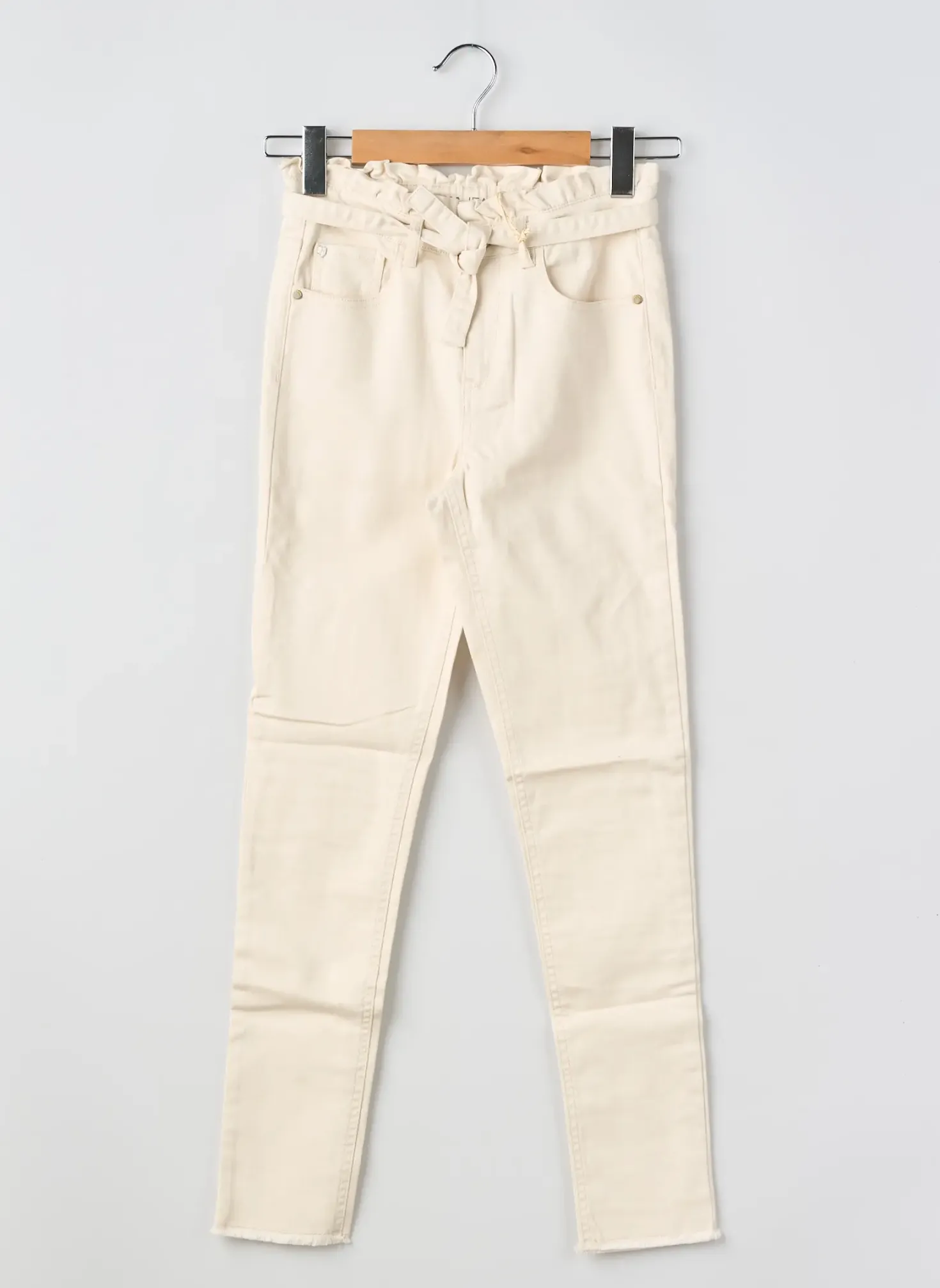 Jeans Skinny Garcia Beige Taille Ajustable