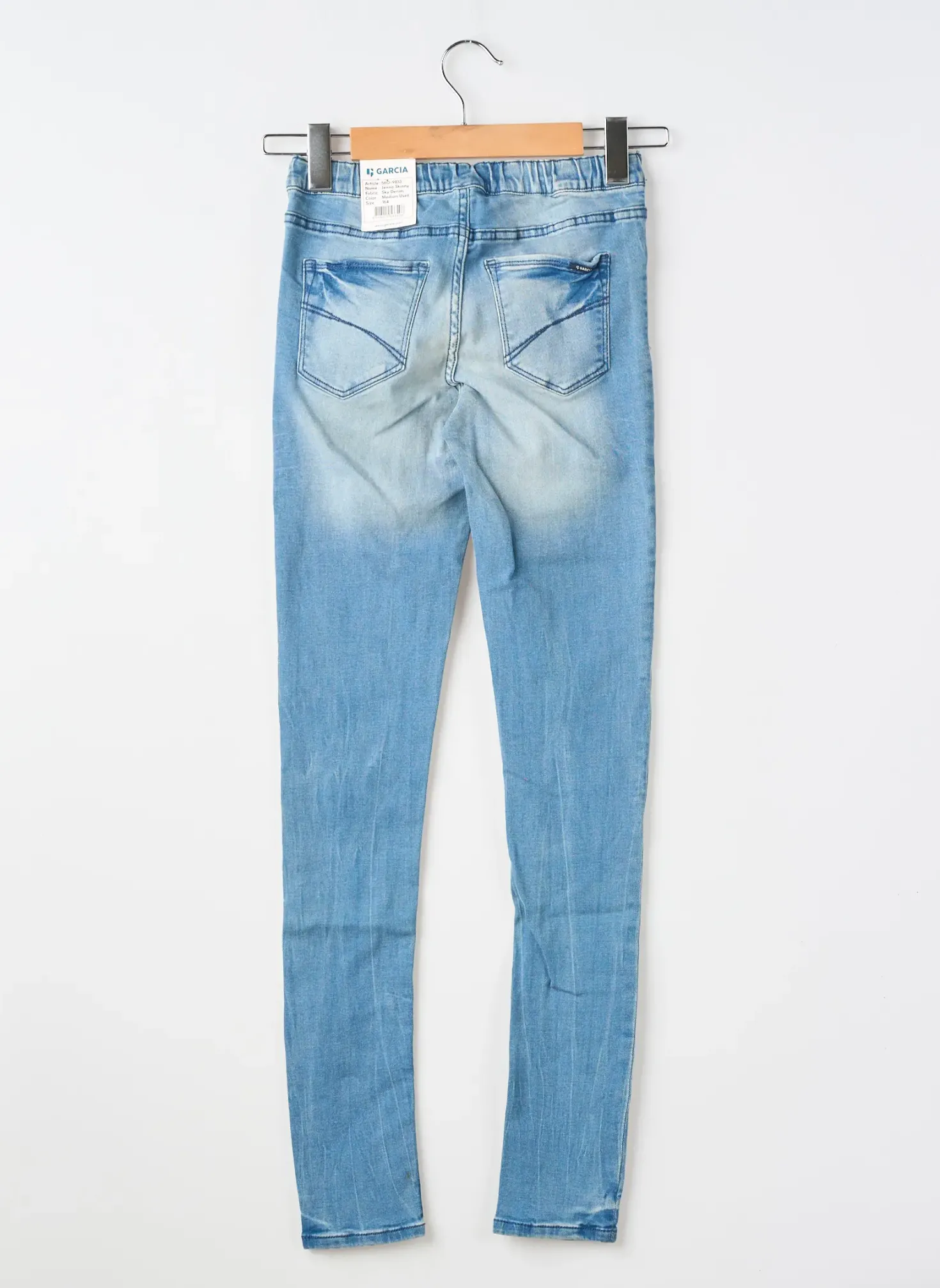 Jeans Skinny Garcia Bleu Taille Élastique
