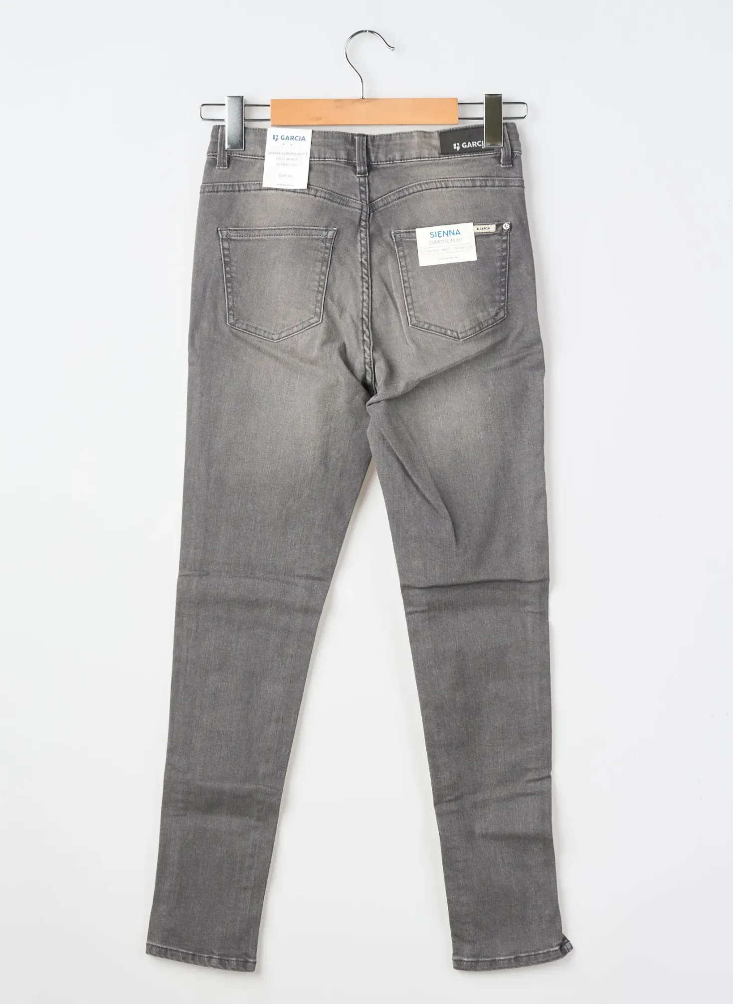 Jeans Skinny Garcia Gris Taille Ajustable