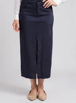 Jupe Longue Hf Moda Bleu