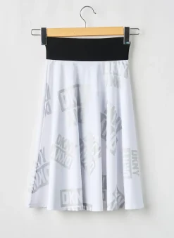 Jupe Mi-longue Dkny Blanc