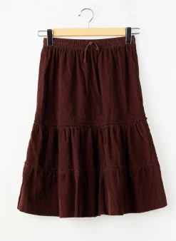 Jupe Mi-longue La Fee Maraboutee Marron