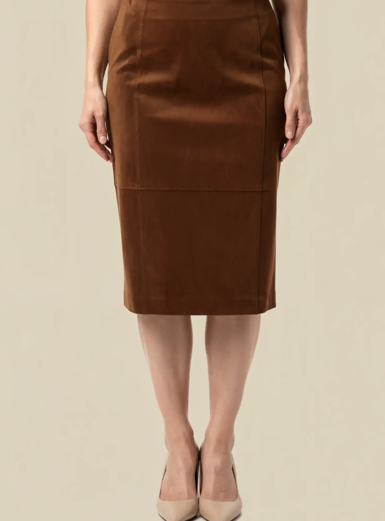 Jupe Mi-longue Lucia Marron