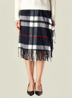Jupe Mi-longue Shirtaporter Bleu