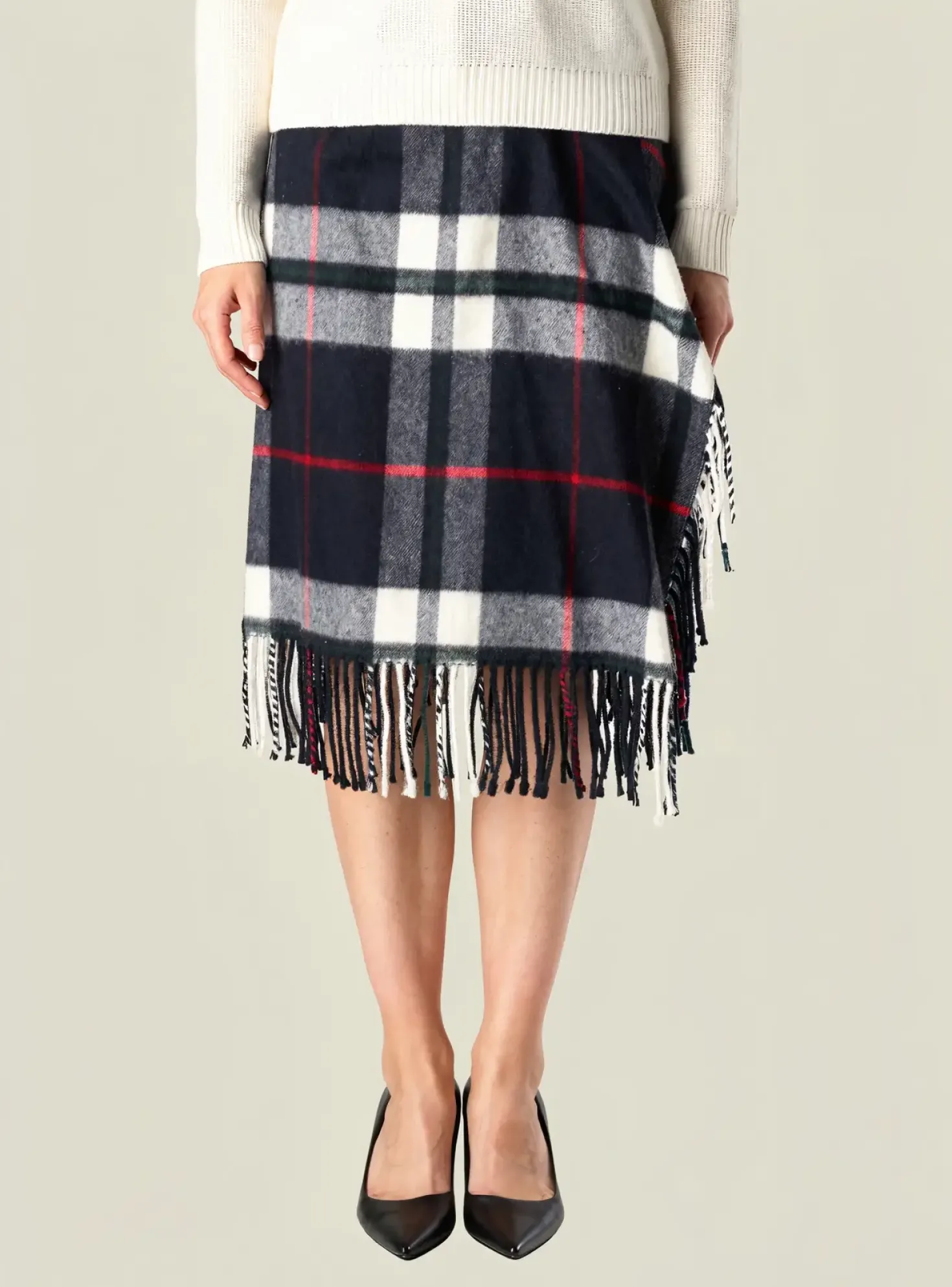 Jupe Mi-longue Shirtaporter Bleu