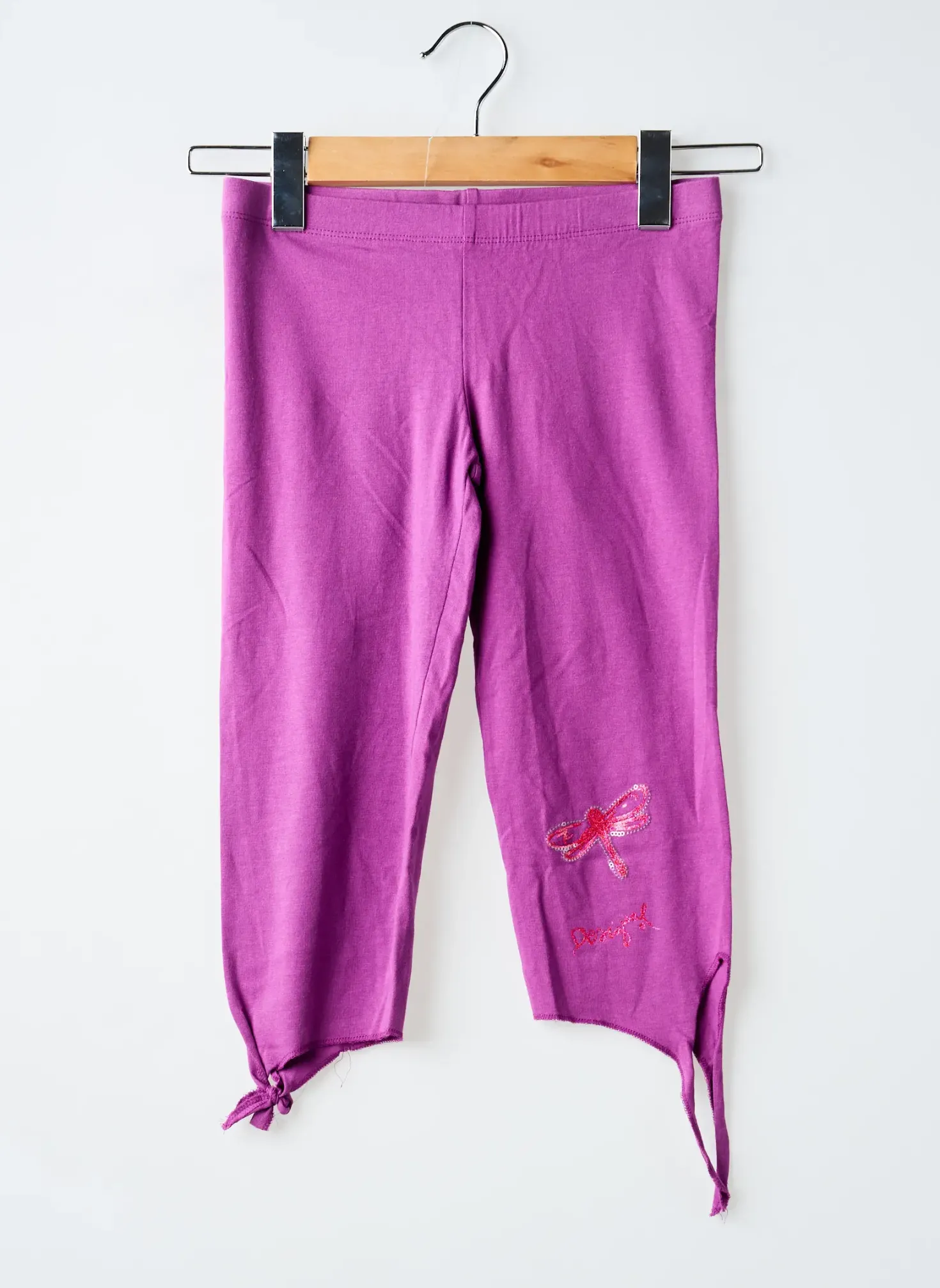 Legging Desigual Violet Taille Élastique