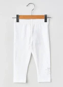 Legging 3 Pommes Blanc Taille Élastique