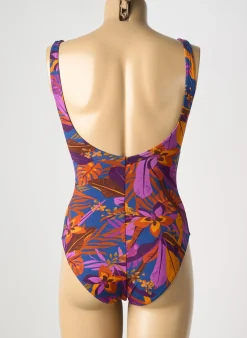 Maillot De Bain 1 Pièce Livia Violet Haut Soutien-gorge Emboitant