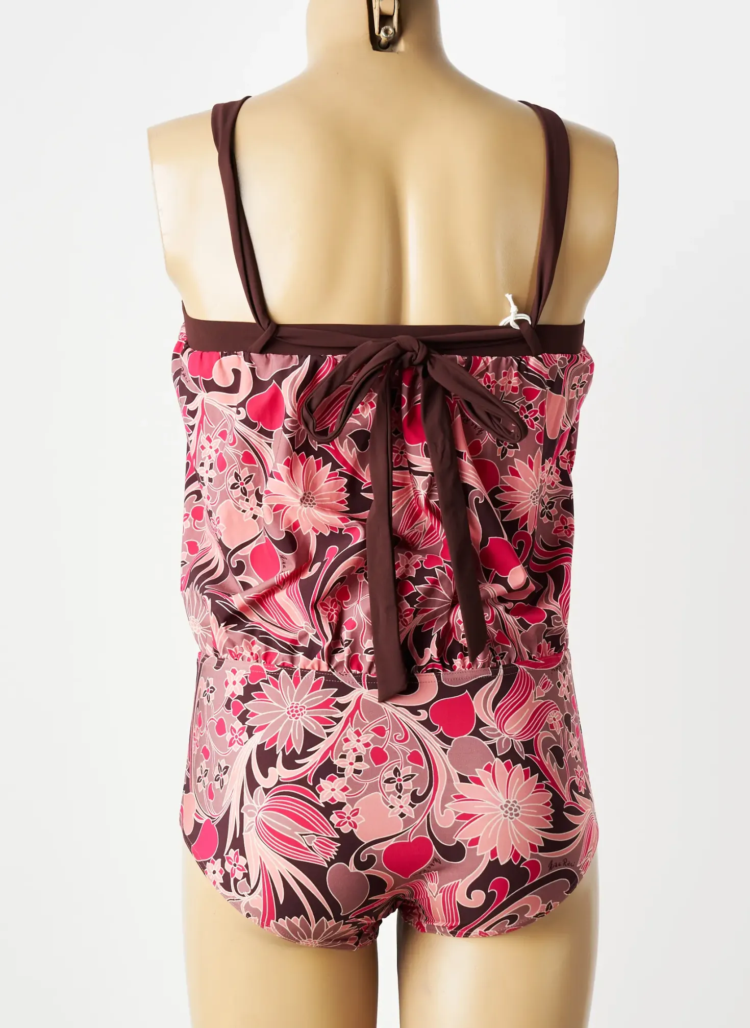 Maillot De Bain 1 Pièce Nina Ricci Marron Haut Soutien-gorge Emboitant