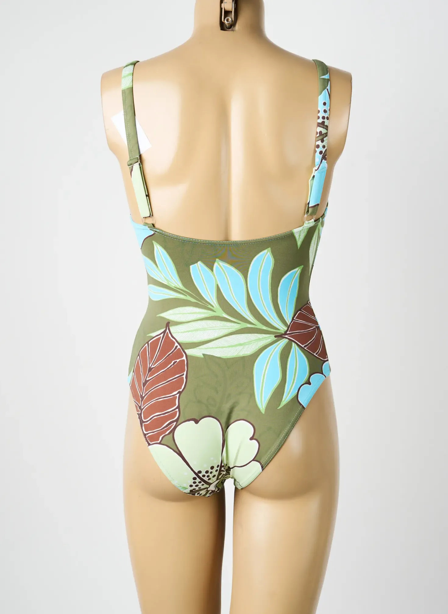 Maillot De Bain 1 Pièce Reglisse Vert Haut Soutien-gorge Emboitant