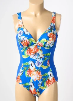 Maillot De Bain 1 Pièce Reglisse Bleu Haut Soutien-gorge Balconnet