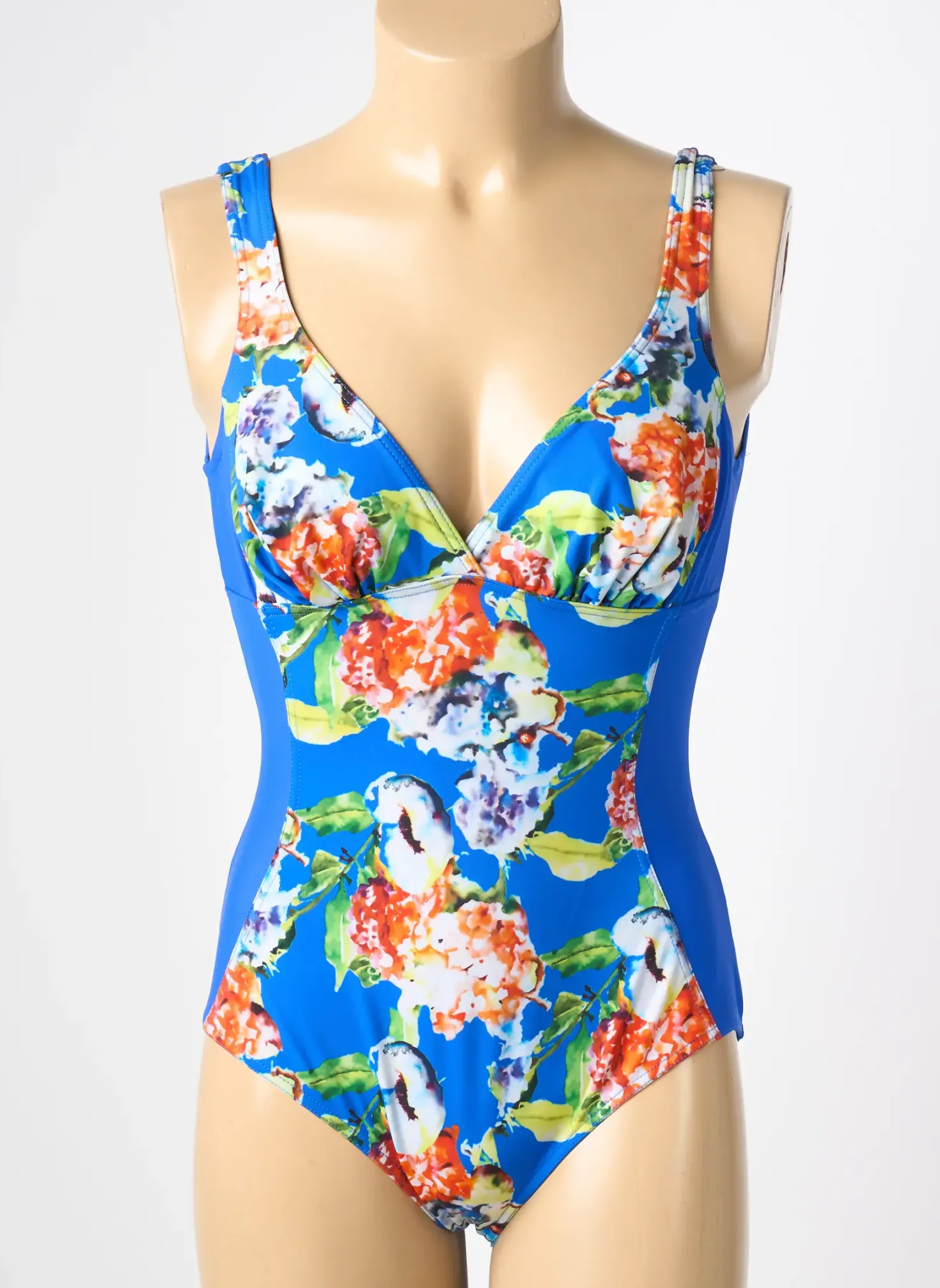 Maillot De Bain 1 Pièce Reglisse Bleu Haut Soutien-gorge Balconnet
