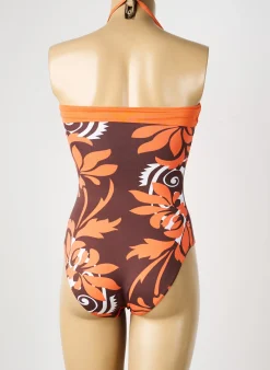 Maillot De Bain 1 Pièce Reglisse Orange Haut Bandeau