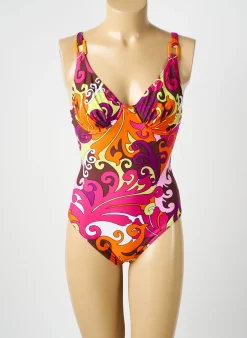 Maillot De Bain 1 Pièce Reglisse Rose Haut Soutien-gorge Emboitant