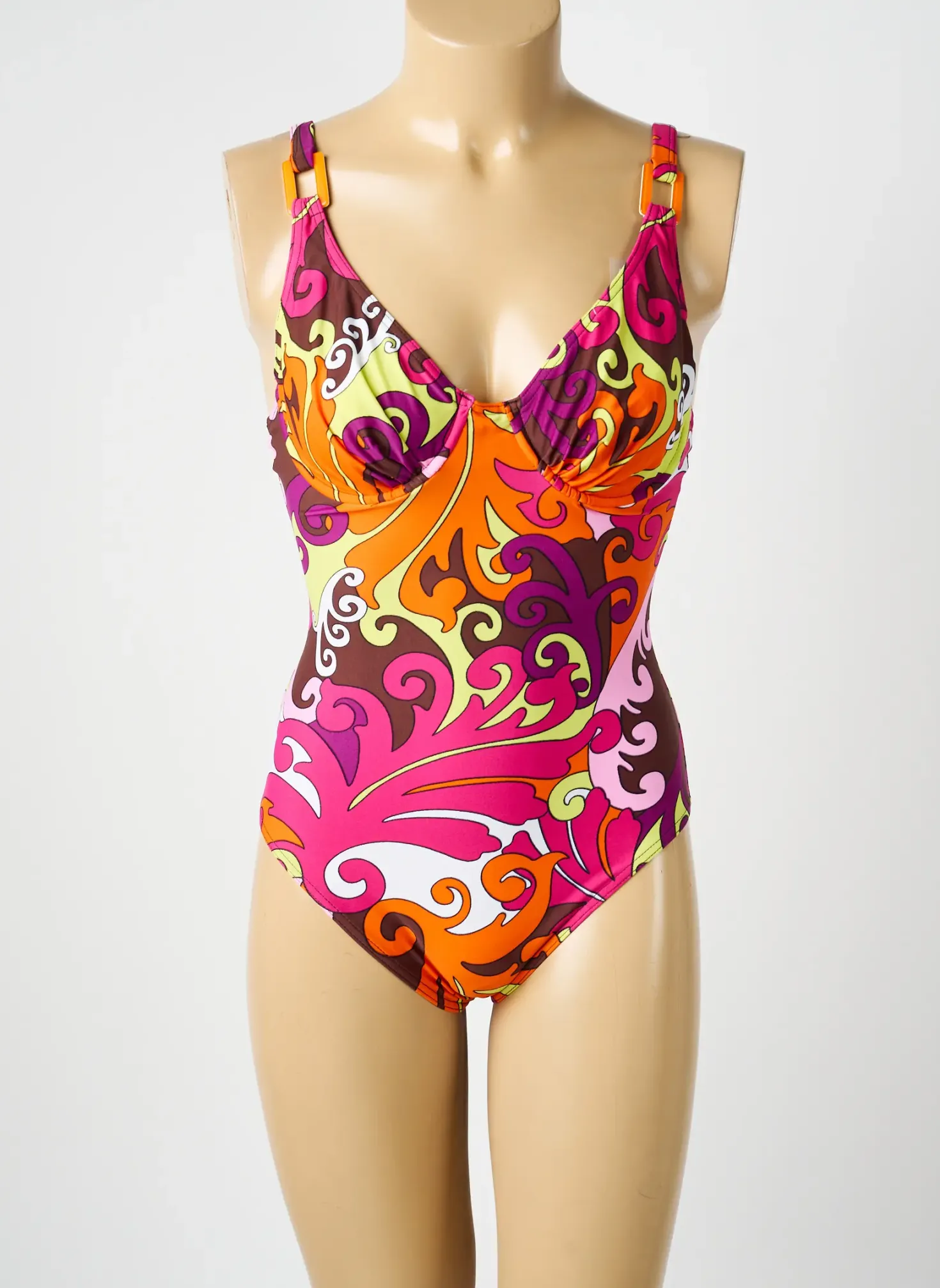 Maillot De Bain 1 Pièce Reglisse Rose Haut Soutien-gorge Emboitant