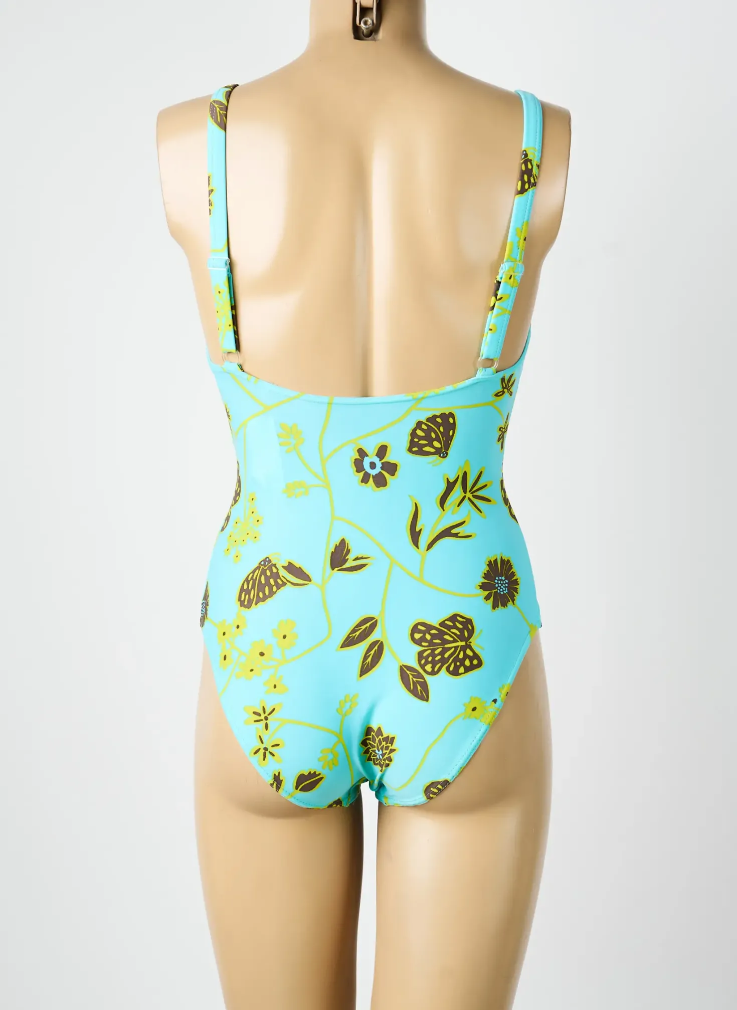 Maillot De Bain 1 Pièce Reglisse Bleu Haut Soutien-gorge Emboitant
