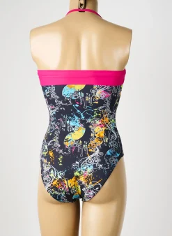 Maillot De Bain 1 Pièce Reglisse Gris Haut Soutien-gorge Avec Mousse De Rembourrage Amovible