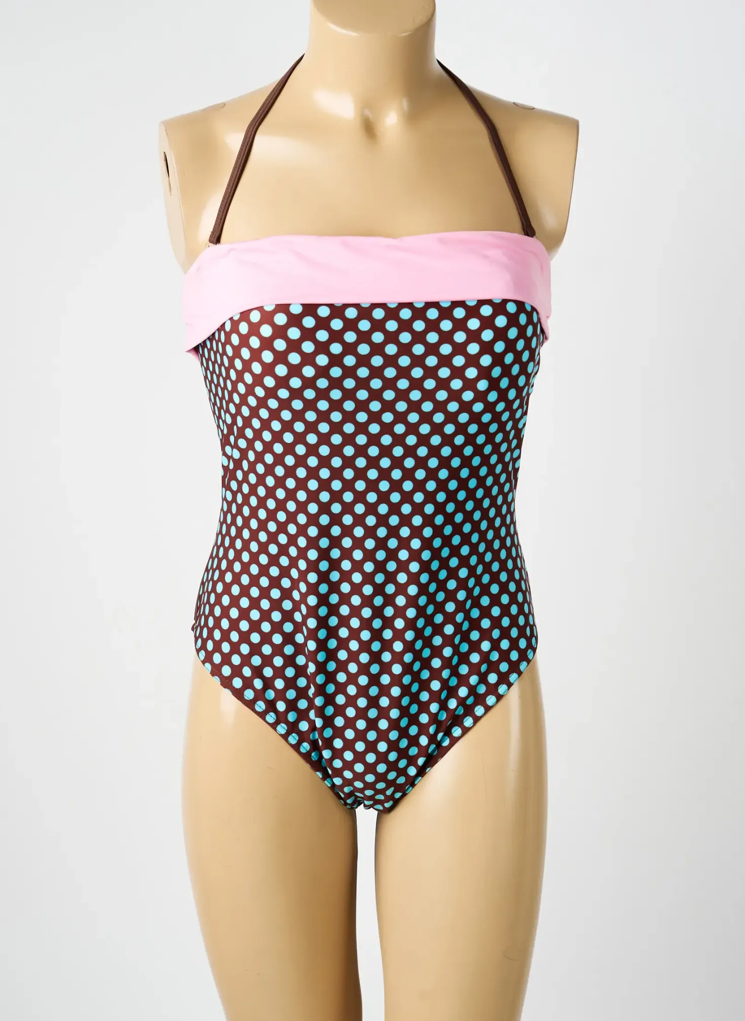 Maillot De Bain 1 Pièce Reglisse Marron Haut Bandeau