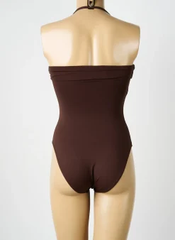 Maillot De Bain 1 Pièce Reglisse Marron Haut Bandeau