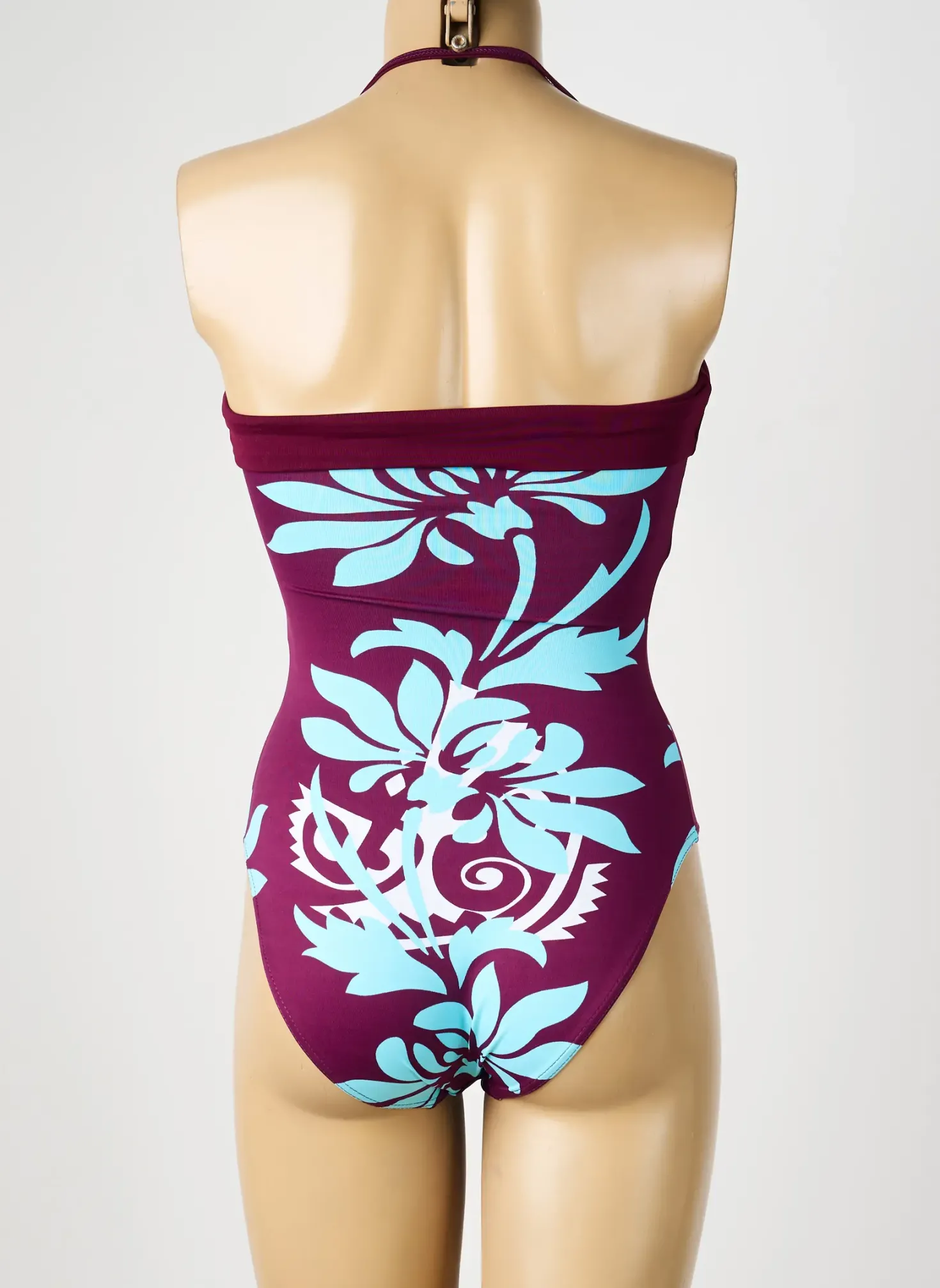 Maillot De Bain 1 Pièce Reglisse Violet Haut Soutien-gorge Avec Mousse De Rembourrage Amovible