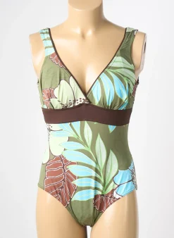 Maillot De Bain 1 Pièce Reglisse Vert Haut Soutien-gorge Balconnet