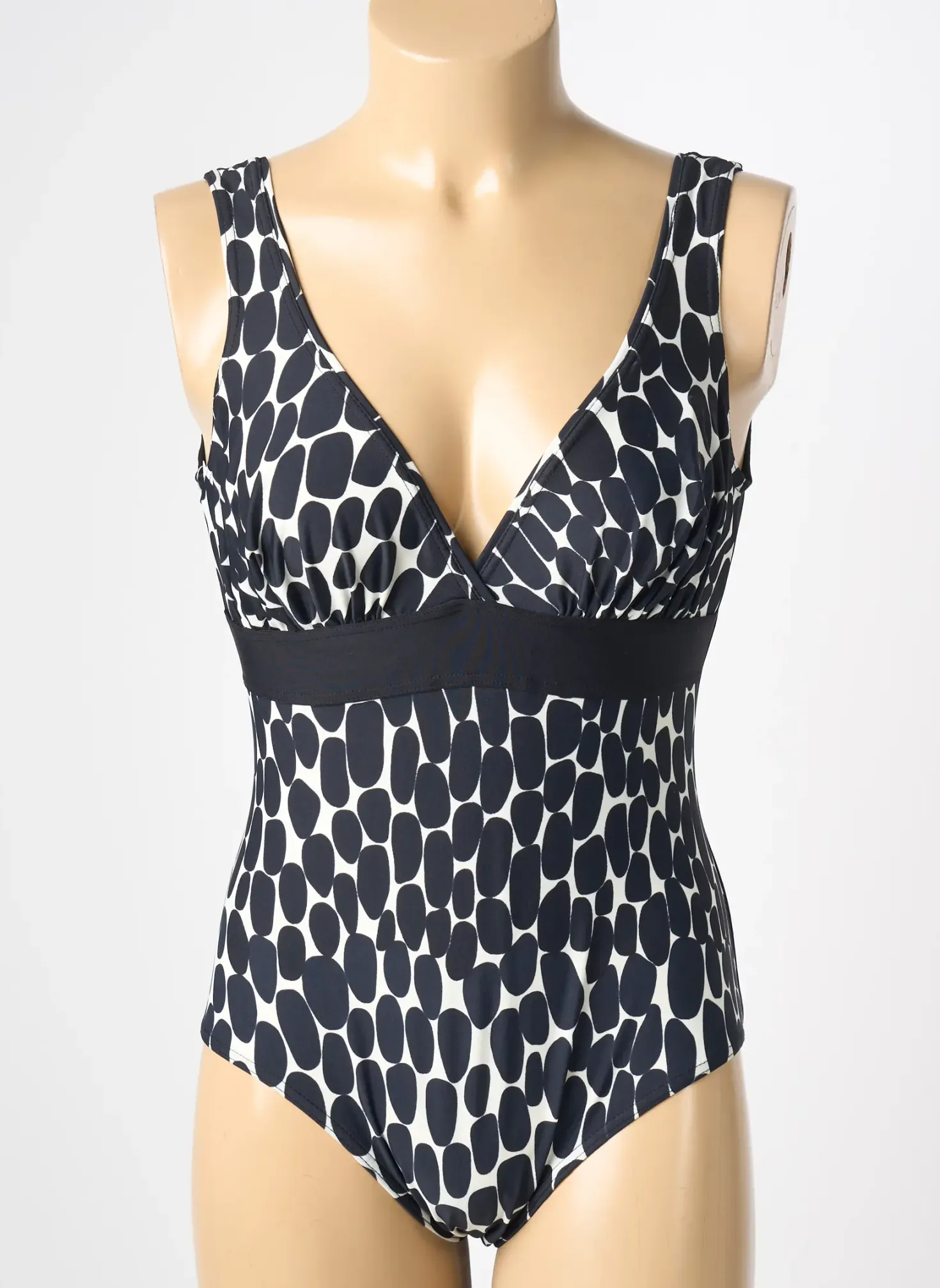 Maillot De Bain 1 Pièce Reglisse Noir Haut Soutien-gorge Balconnet
