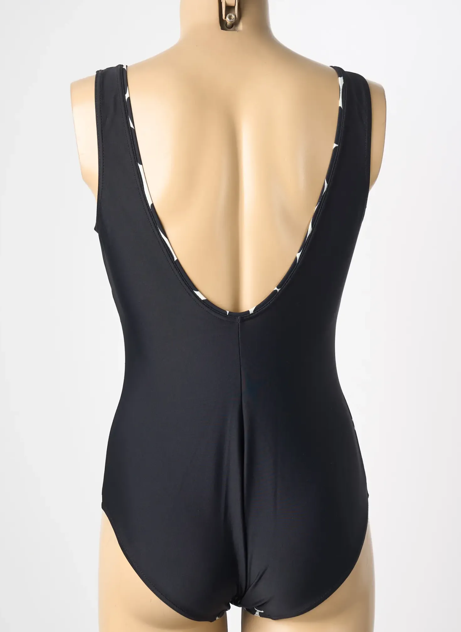 Maillot De Bain 1 Pièce Reglisse Noir Haut Soutien-gorge Balconnet