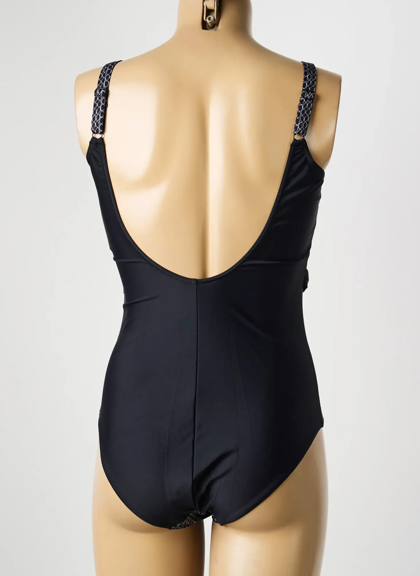 Maillot De Bain 1 Pièce Rose Pomme Noir