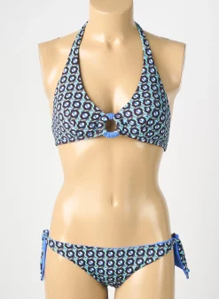 Maillot De Bain 2 Pièces Genius Bleu Haut Soutien-gorge Moulé