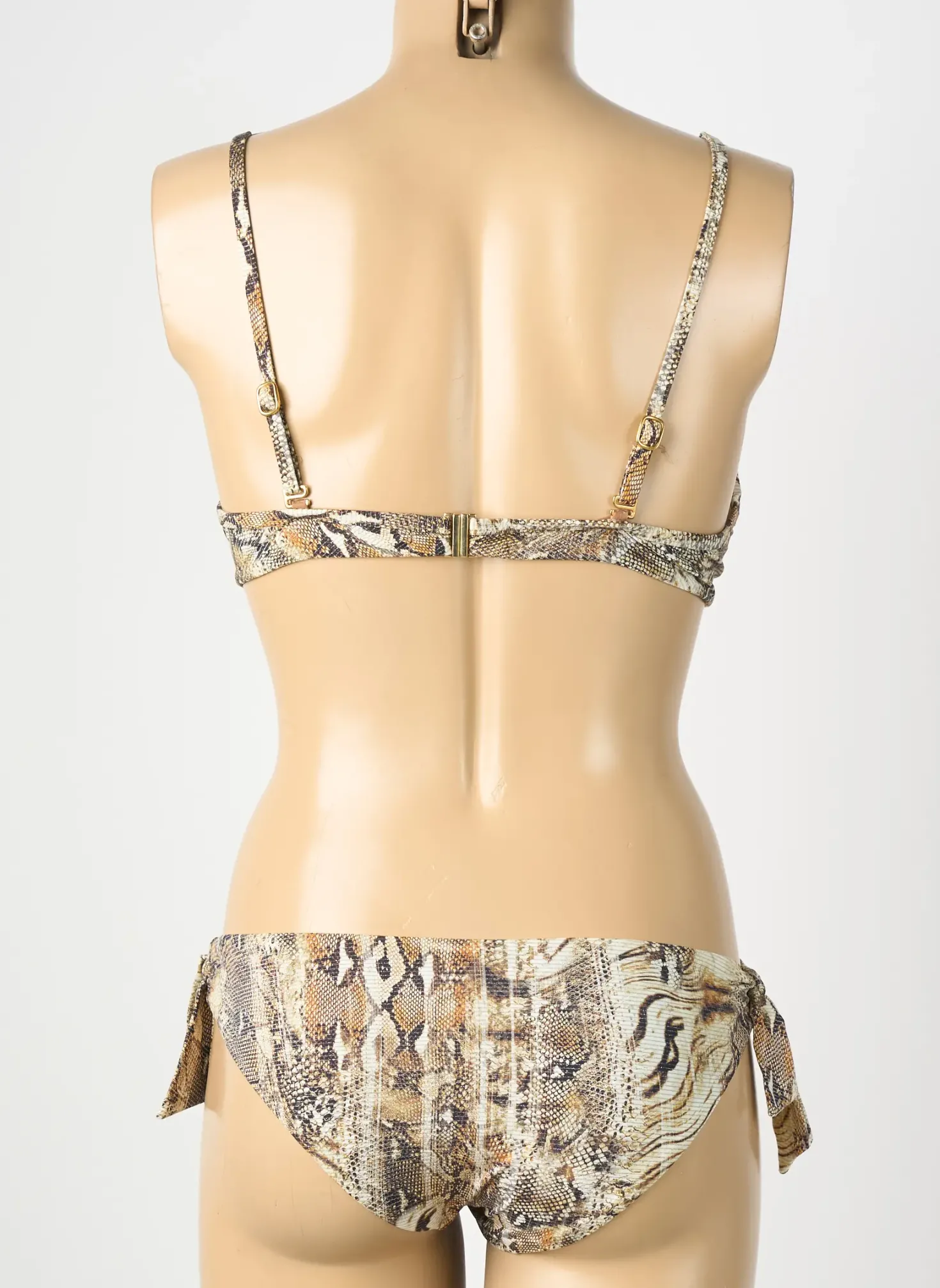 Maillot De Bain 2 Pièces Genius Marron Haut Soutien-gorge Push-up