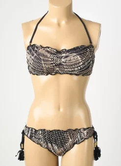 Maillot De Bain 2 Pièces Genius Noir Haut Bandeau