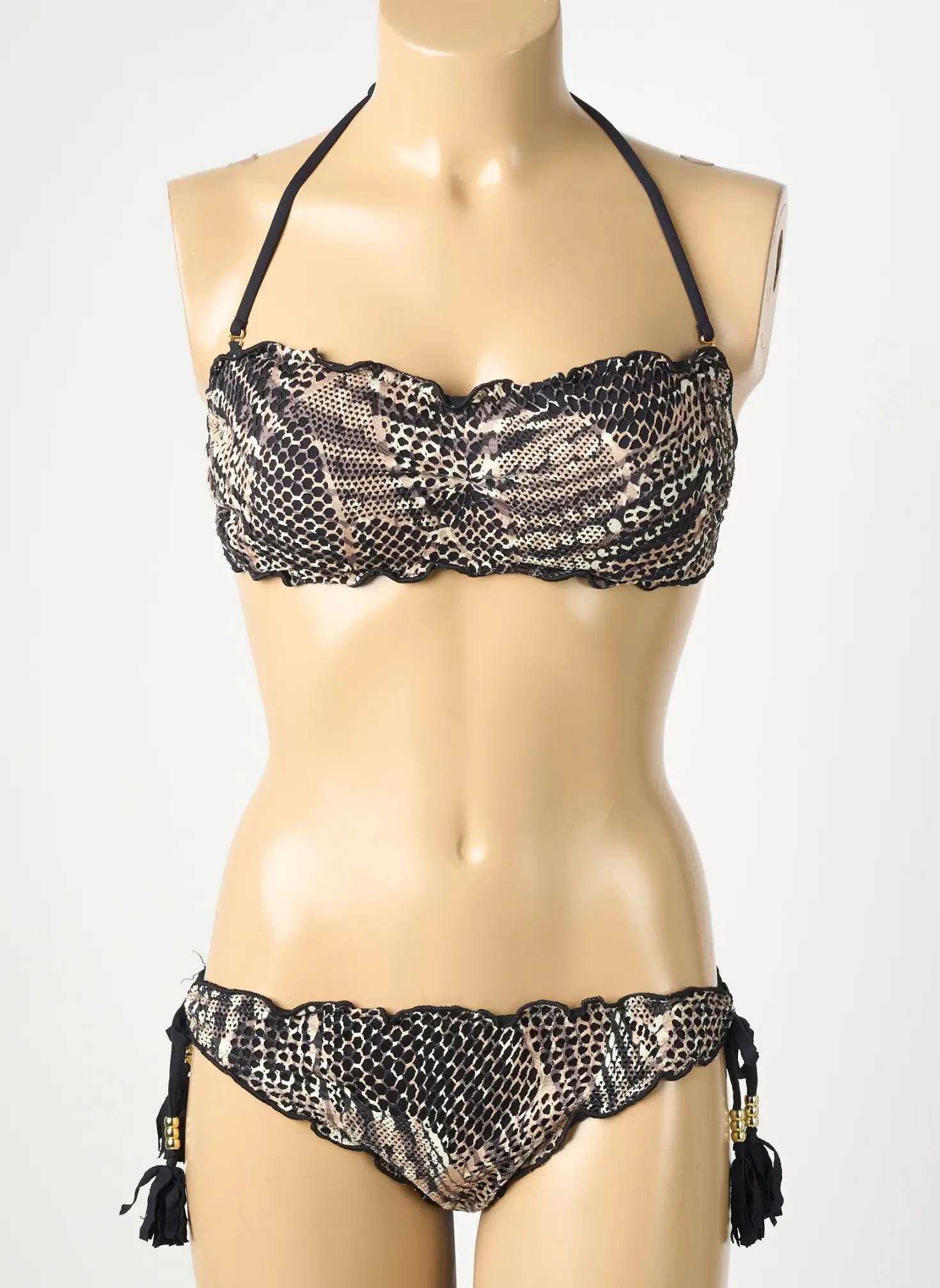 Maillot De Bain 2 Pièces Genius Noir Haut Bandeau