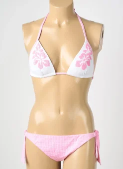 Maillot De Bain 2 Pièces Genius Rose Haut Triangles